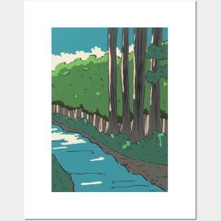 Japanese River Posters and Art